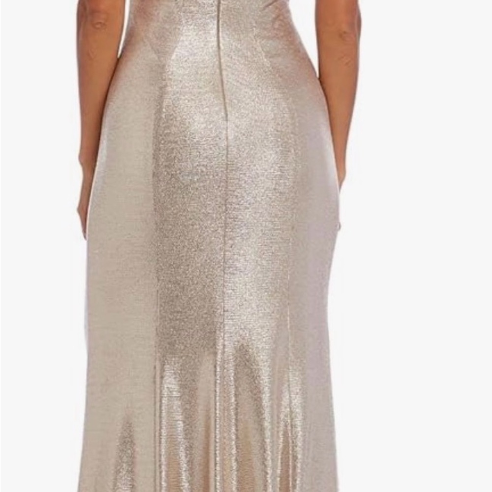 Night Way Collections Strapless Metallic Gown - Picture 2 of 3
